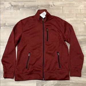 NWT Sonoma burnt cherry fleece sweater - Large
